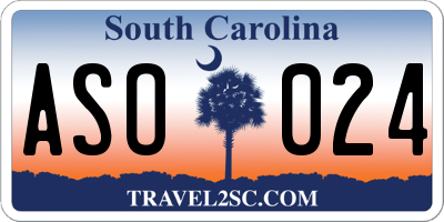 SC license plate ASO024