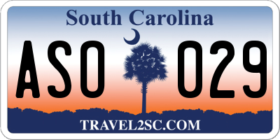 SC license plate ASO029