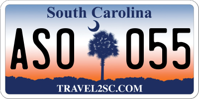 SC license plate ASO055