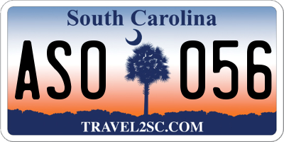 SC license plate ASO056