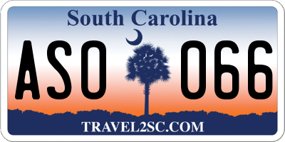 SC license plate ASO066