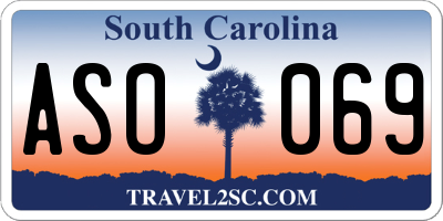 SC license plate ASO069