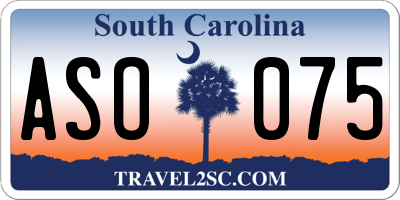 SC license plate ASO075