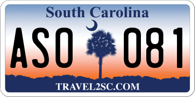 SC license plate ASO081