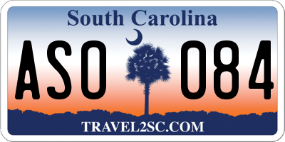 SC license plate ASO084