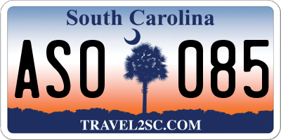 SC license plate ASO085