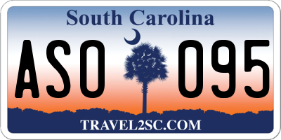 SC license plate ASO095