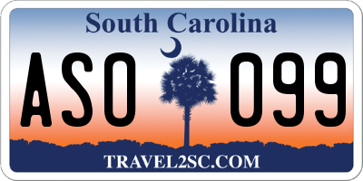 SC license plate ASO099