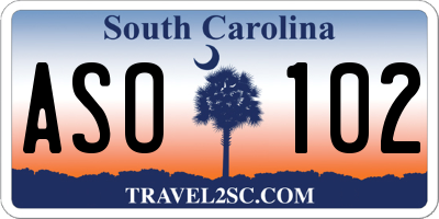 SC license plate ASO102