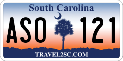 SC license plate ASO121
