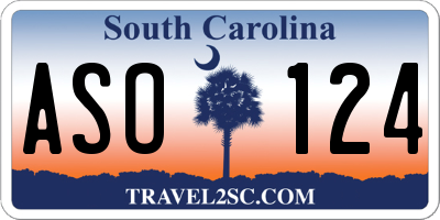 SC license plate ASO124