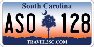 SC license plate ASO128