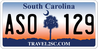 SC license plate ASO129