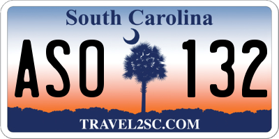 SC license plate ASO132