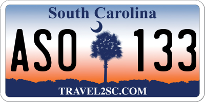 SC license plate ASO133
