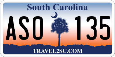 SC license plate ASO135