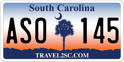 SC license plate ASO145