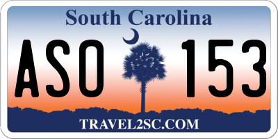 SC license plate ASO153