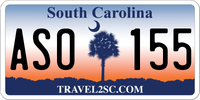 SC license plate ASO155
