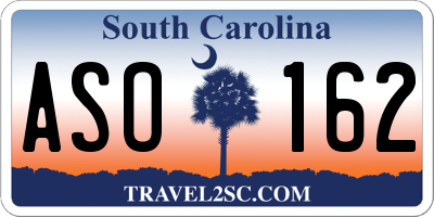 SC license plate ASO162