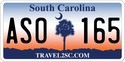 SC license plate ASO165