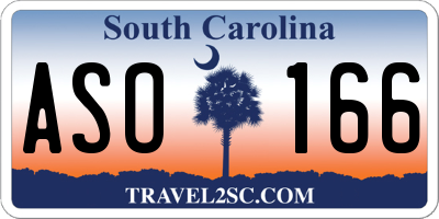 SC license plate ASO166