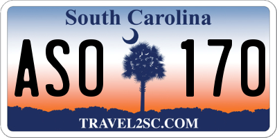 SC license plate ASO170