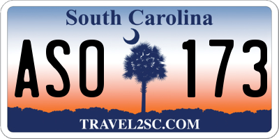 SC license plate ASO173