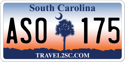 SC license plate ASO175