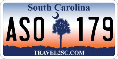 SC license plate ASO179