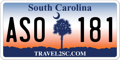 SC license plate ASO181