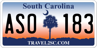 SC license plate ASO183