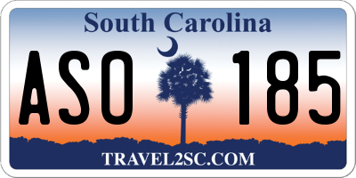SC license plate ASO185
