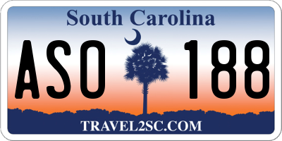 SC license plate ASO188