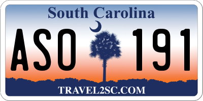 SC license plate ASO191