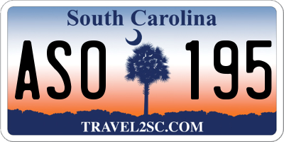 SC license plate ASO195