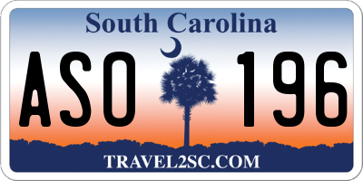 SC license plate ASO196