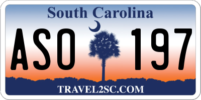 SC license plate ASO197