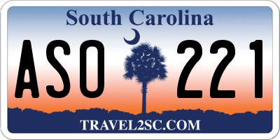 SC license plate ASO221