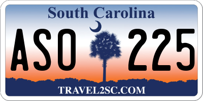 SC license plate ASO225