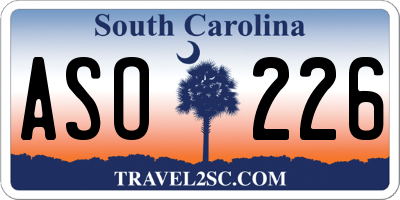 SC license plate ASO226