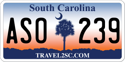 SC license plate ASO239