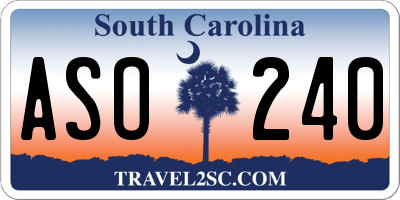 SC license plate ASO240