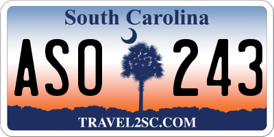 SC license plate ASO243
