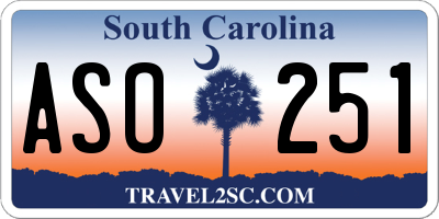 SC license plate ASO251