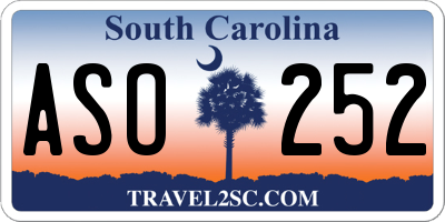 SC license plate ASO252