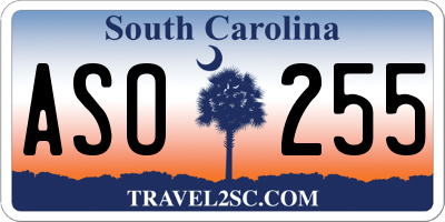 SC license plate ASO255