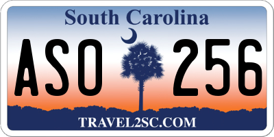 SC license plate ASO256