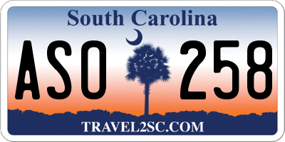 SC license plate ASO258