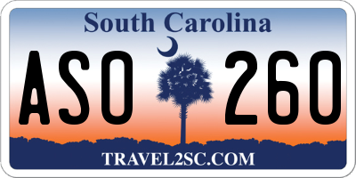 SC license plate ASO260